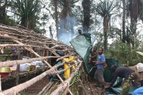 Building a field camp at 2700 m asl.