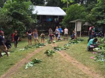 A botany lesson for students at the Swire Station.