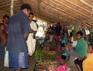 With improved income opportunities, there is also a new village Sunday market.