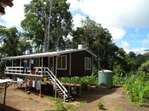 One of the three station’s buildings.