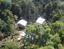 The station from the air – low impact construction in pristine forest.