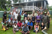 Students happily settling down at the Swire Research Station.